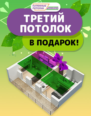 1+1=3 третий потолок в подарок